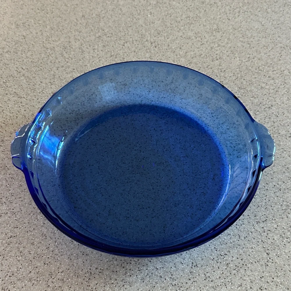 Vintage Pyrex Cobalt Blue Pie Dish for baking